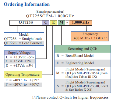 QT725S訂購(gòu)指南 QT725S訂購(gòu)指南