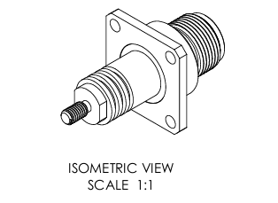 Winchester TRU-10734同軸射頻連接器HN(f)面板插座