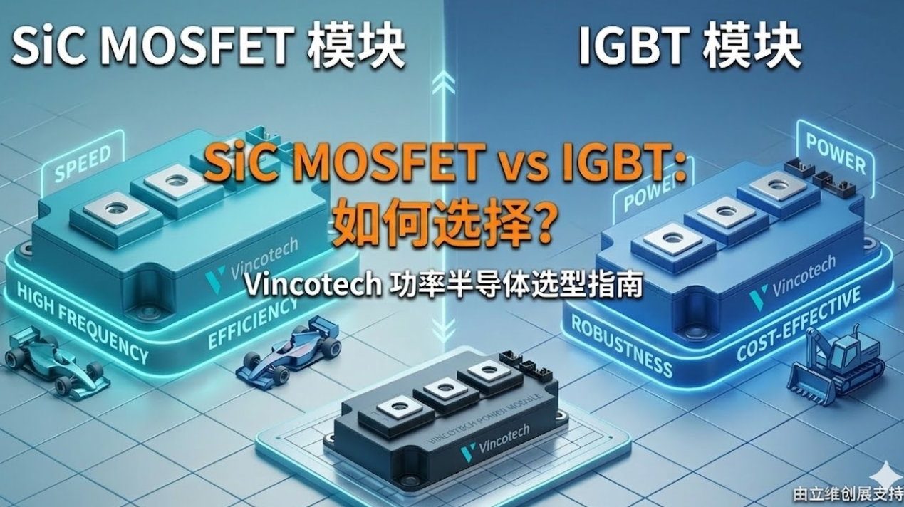 SiC MOSFET vs IGBT：Vincotech功率模塊如何選擇?功率半導體選型指南