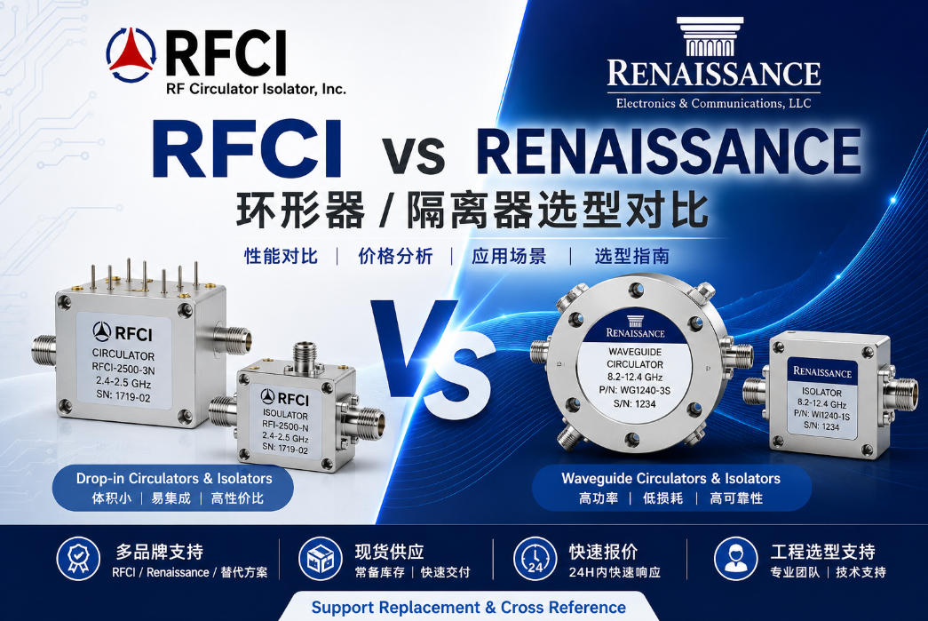 RFCI vs Renaissance環形器/隔離器對比：性能、價格與選型指南(5G/雷達應用)